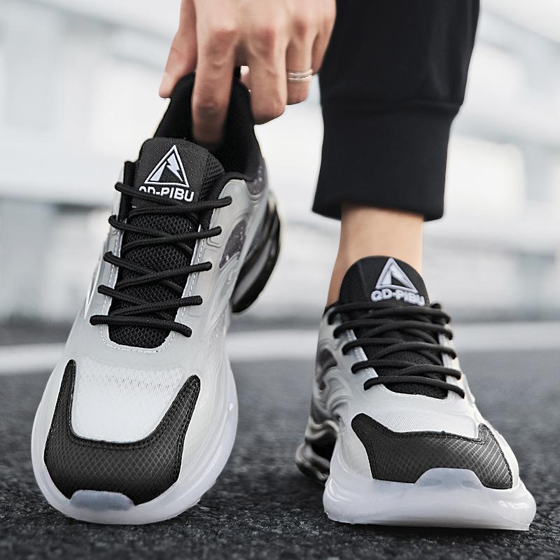 Men's Shoes 2024 Winter New Breathable Dad Shoes European Station Thick-soled Heightening Sports Shoes Lightweight and Versatile Casual Shoes