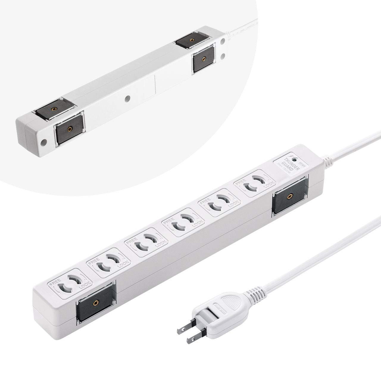 

Sanwa Supply Lightning Guard Tap (2P, 6 Outlets, 3m) TAP-SPWMG26-3