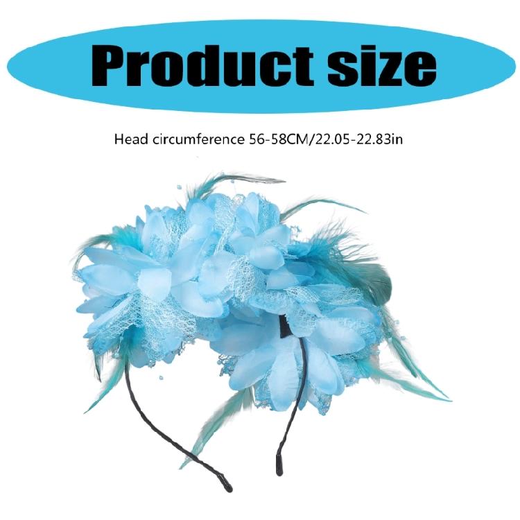 Elegancka Opaska do Włosów z Kwiatami Lata 20. Fascynator Spinka do Włosów Kobiety Karnawałowe Akcesoria do Włosów