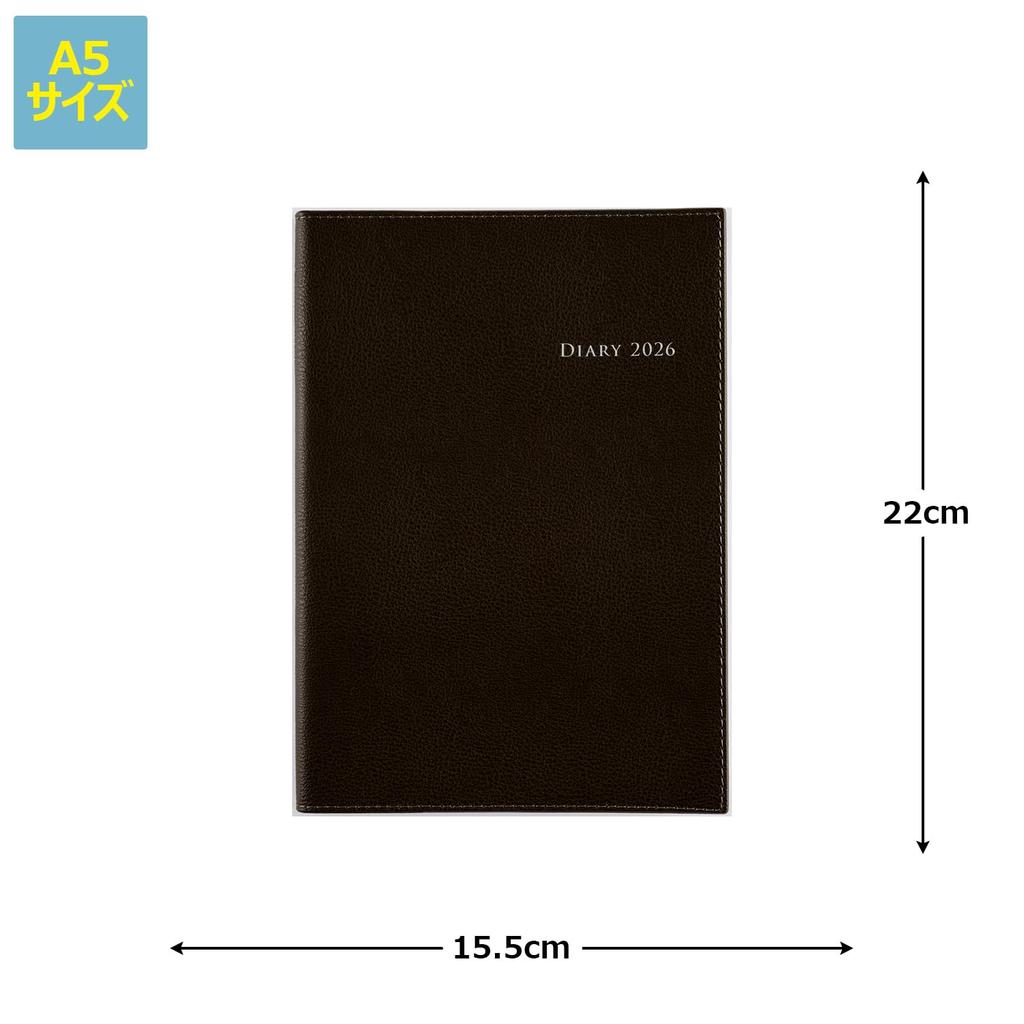 Takahashi 2026 A5 Weekly Desk Casual Size 429 December Diary, 10, Olive, No. (Starts 2025)