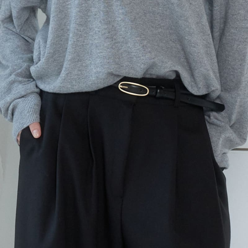 

healiote HEAL РЕМЕНЬ С ОВАЛЬНОЙ ПРЯЖКОЙ_ЧЕРНЫЙ BLACK_FREE