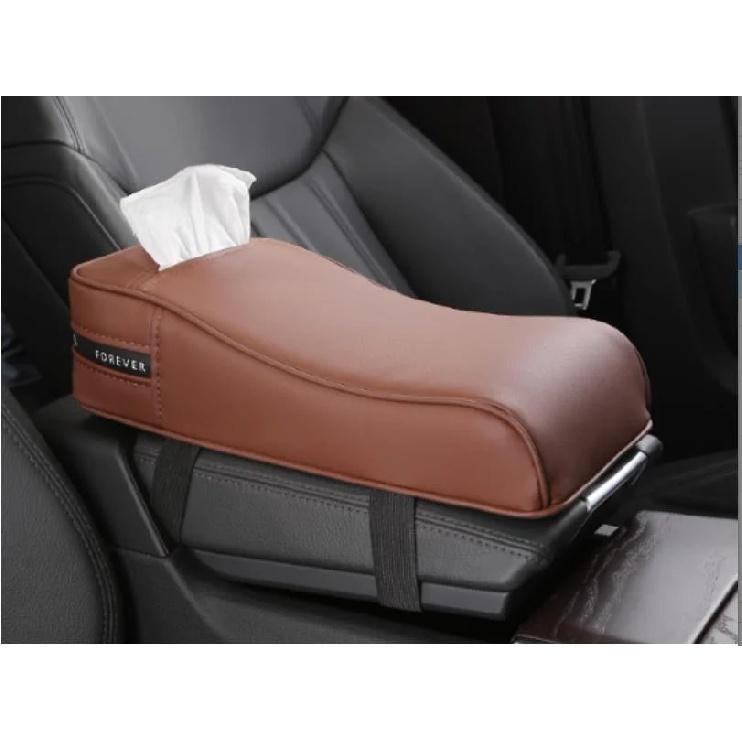 Car Armrest Cushion Leather Car Arm Rest Pad Universal Center Console Protection Cover Elbow Support Accessories Automotive Mat