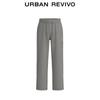 UR Men's 2024 Winter 3D Letter Fleece-Lined Straight-Leg Drawstring Pants