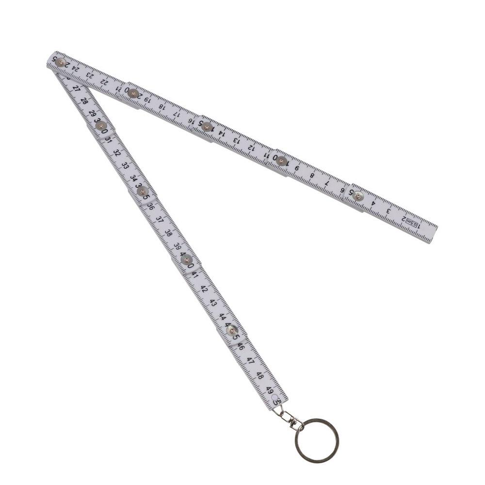 50cm Plastic Folding Key Finder Fold Measure Carpenter Measuring Tool Key Chains Key Ring