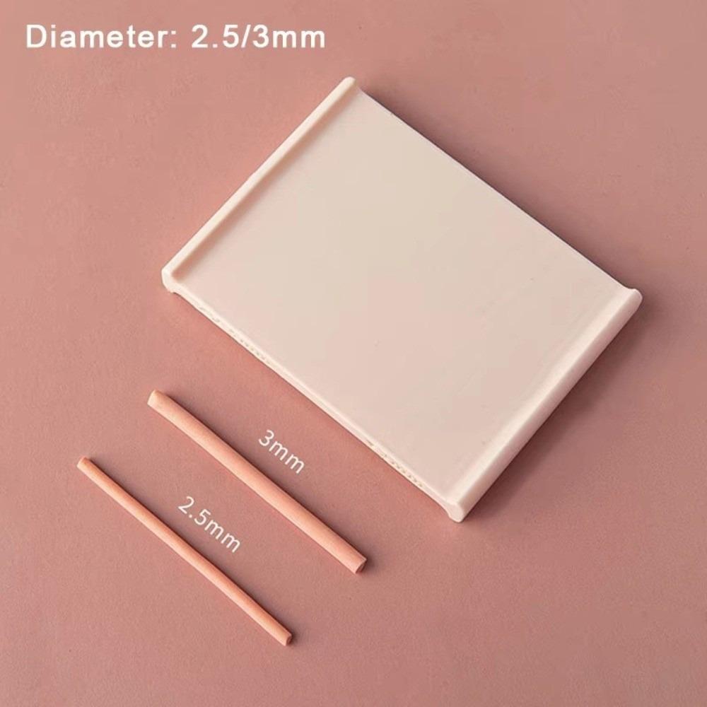 Multi Thickness Polymer Clay Tool 0.5-5mm Pottery Rolling Tool  Pendant Jewelry Making Apricot-2.5-3mm
