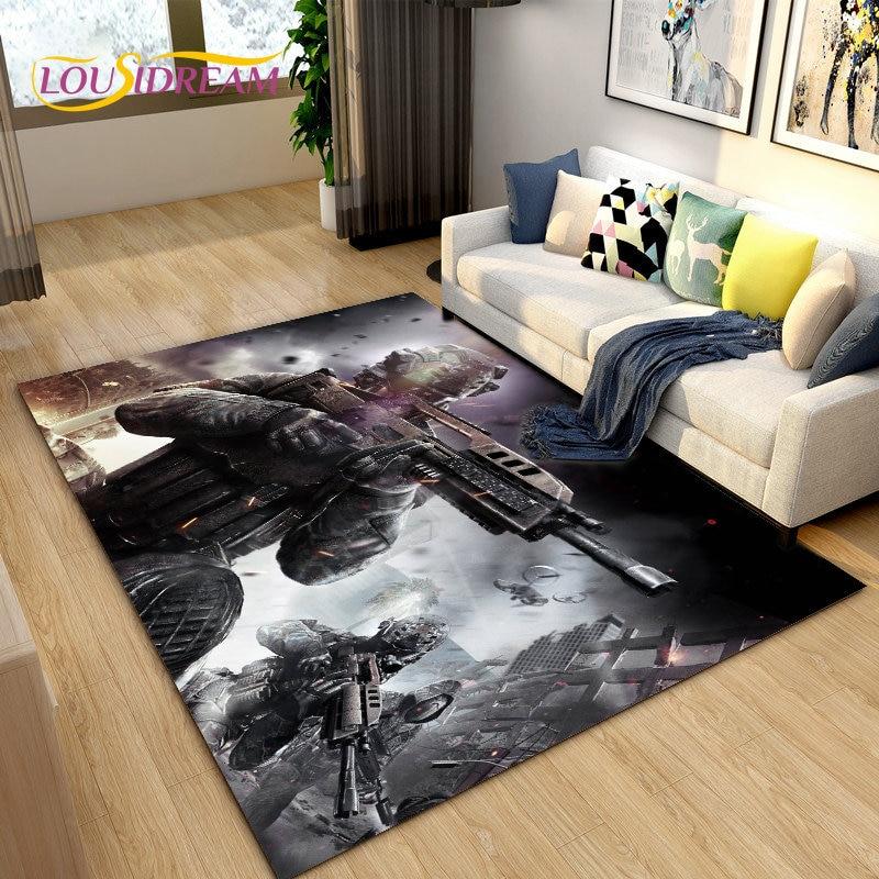 COD, Call of Duty Game ,Gamer Area Rug,Carpets Rug for Living Room Bedroom Sofa Doormat Decoration,Kids Play Non-slip Floor Mat