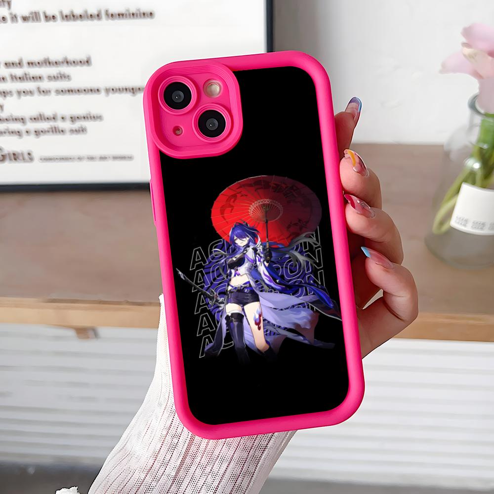 HSR Acheron Thicken TPU Mobile Phone Case for iPhone 17 16 15 14 13 12 11 Air Pro Max Plus Colorful Cover
