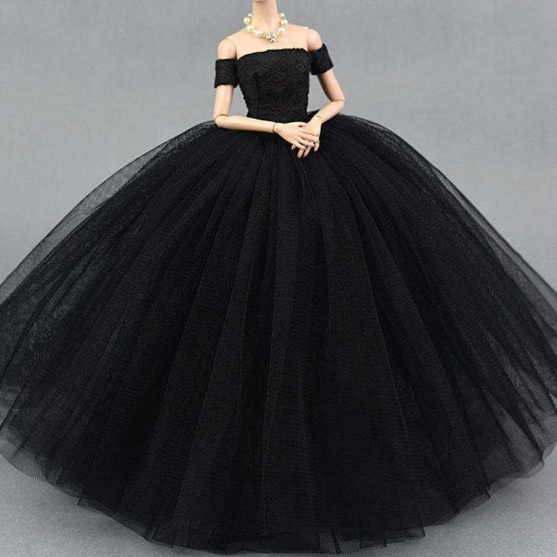Robe bouffante élégante à manches pour poupées de 6 pouces Vêtements Robe de mariée avec coutures détaillées Pour exposition et collection