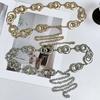Belly Chain Metal Circular Ring Waist Chain Gold/Silver Dress Belt Chain  Dress Decoration