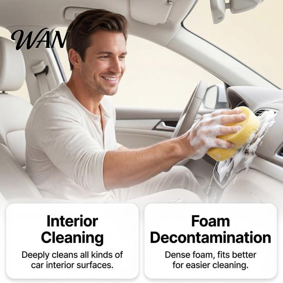 Interior Car Surface Cleaner Foam Fresh Aroma Gentle Protection Removes Stains Easy Use Efficient Cleaning Multipurpose Care Gift for Drivers