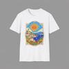 Vintage Sunshine Coastal Scene T-Shirt and Kids Tshirt | Mediterranean Sun Illustration