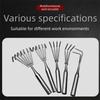 Stainless Steel Garden Hand Rake Manual Weeding Removal Puller Small Leaf Rakes  Loosening Soil