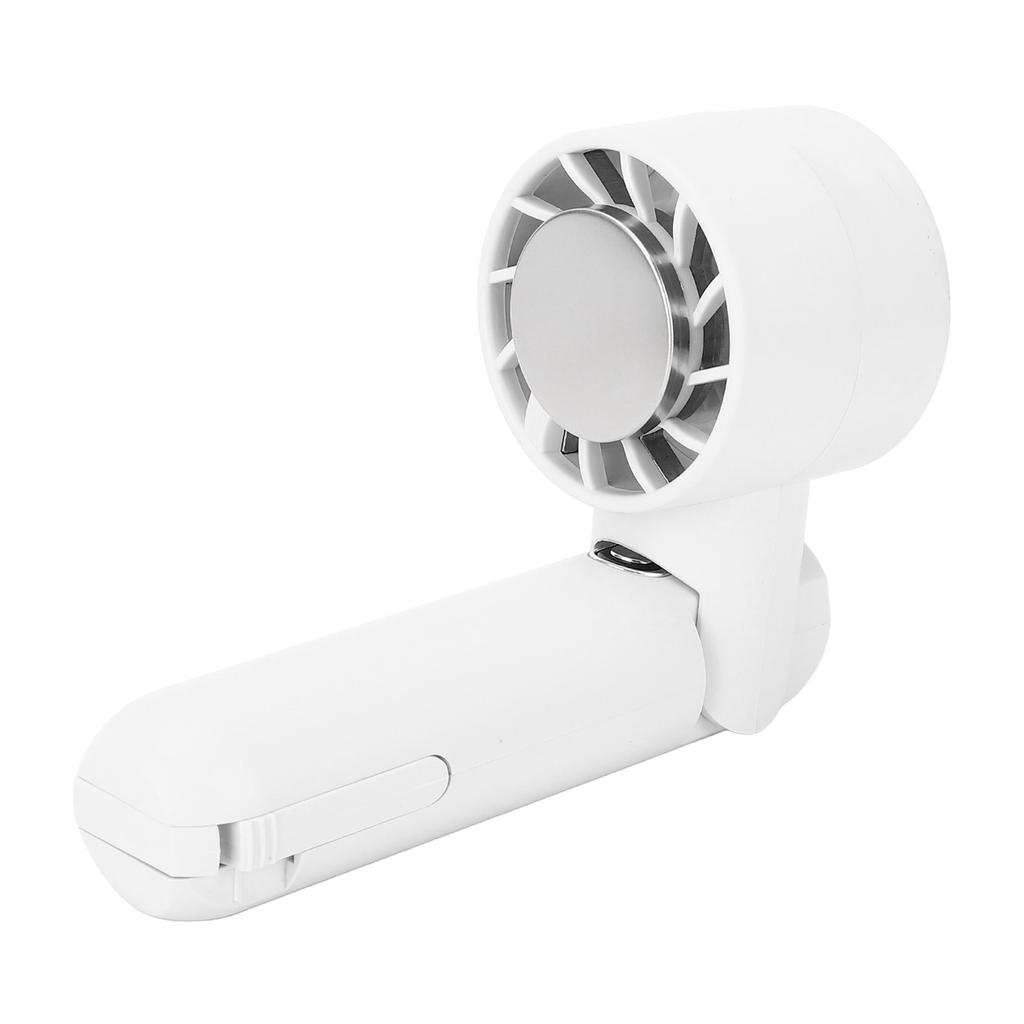 Handheld Cooling Fan 5 Speed Levels Adjustable USB Charging Portable Small Pocket Fan White