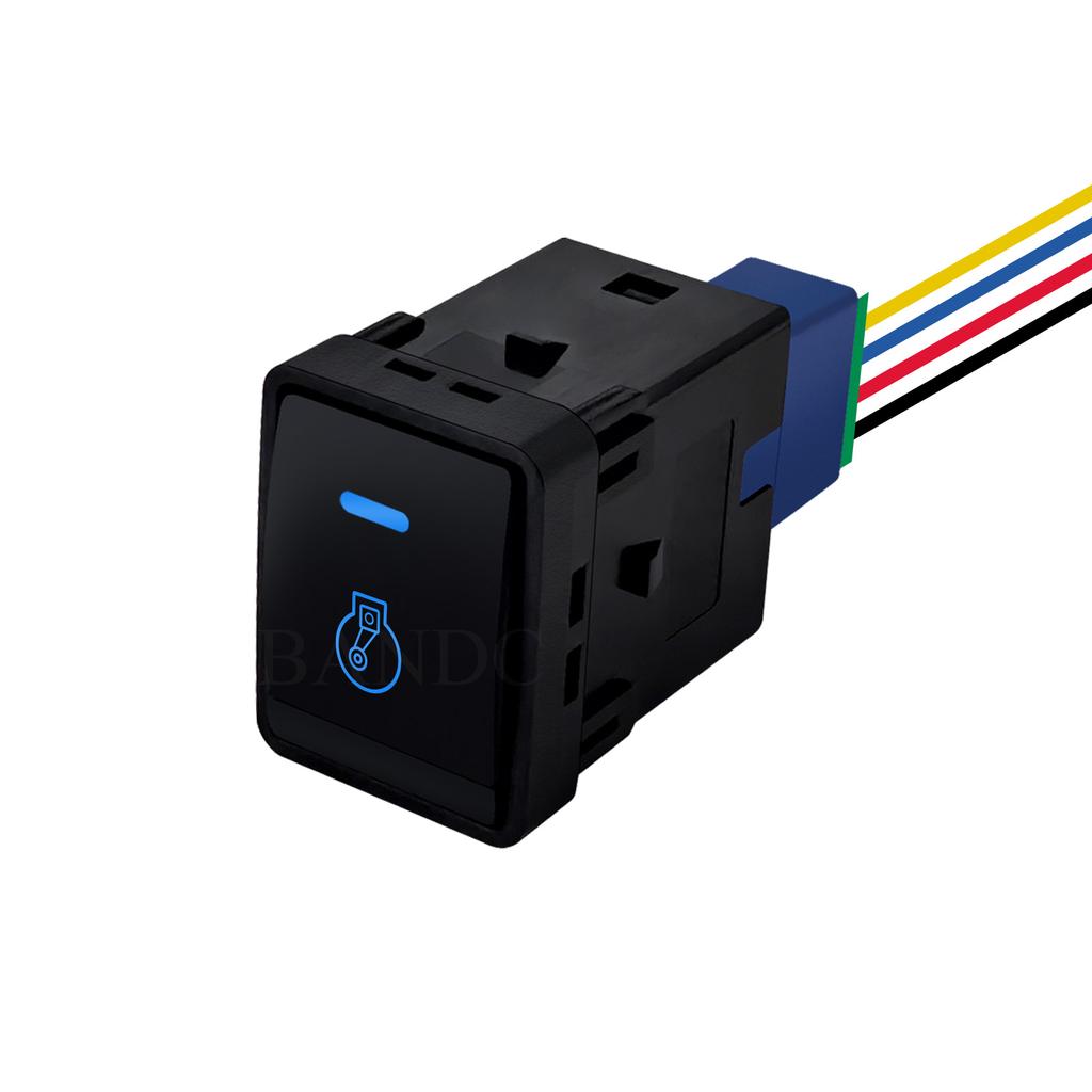 Blue Led Push Button Switch with Wiring Connector for Nissan Navara NP300 X-Trail Pathfinder 3Amp/12V Cup Holders 5