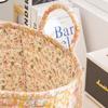 Pastoral Style Fabric Storage Basket Stackable Sundries Storage Organizer Picnic Basket  for Home