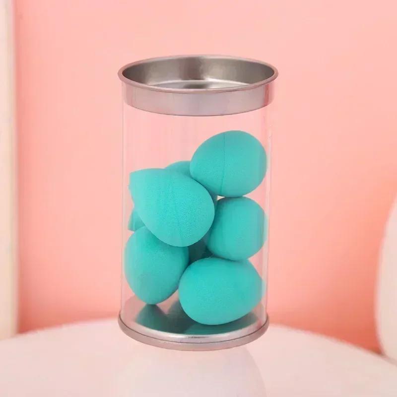 6/7 SZT. Mini Gąbka do Makijażu na Mokro i na Sucho Miękki Puder do Pudru do Cieni do Powiek Korektor Narzędzie do Blendowania Makijażu z Pudełkiem Akcesoria do Makijażu