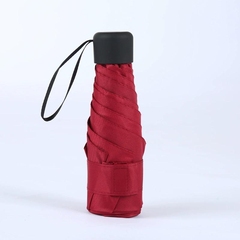 Portable Mini Sun Umbrella Small Pocket Rain UPF50 Travel Umbrella Vinyl Folding Umbrella UV Protection Sun Shade Pocket Parasol