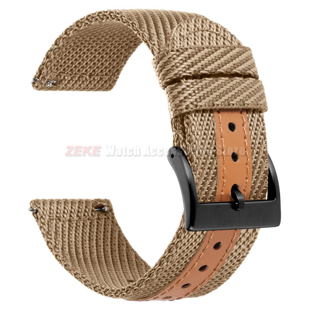 Cinturino Orologio in Tela di Nylon a Rilascio Rapido 18mm 20mm 22mm per Uomo Donna Morbido Intrecciato Cinturino per Orologio Sportivo per Samsung Smartwatch Cinturino da Polso