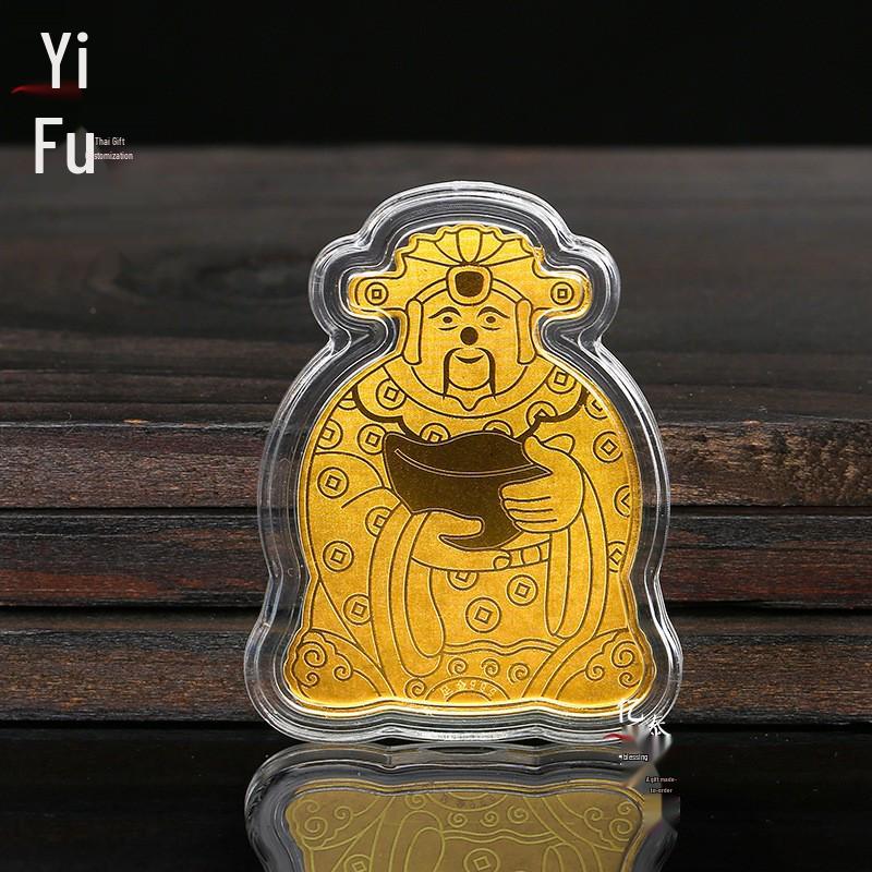 

Golden God of Wealth Mobile Sticker: Zhou Jia Xiaohongshu Style - Popular Gift of Blessings