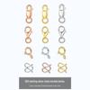 "S925 Sterling Silber & 18K Gold DIY Quadratisches Halsketten-/Armband-Federverschluss"