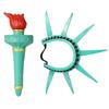 Statue of Liberty Costume Headband and Torch Prop Set for Holiday Themed Dress Up and Party Accessories