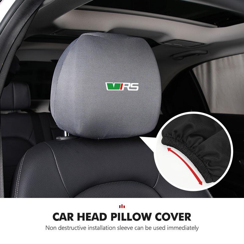 Car Seat Headrest Neck Pillow Cover Anti-Dirty Protective Cover For Skoda Octavia 2 3 Rapid Kodiaq Karoq Fabia Kamiq Superb MK3
