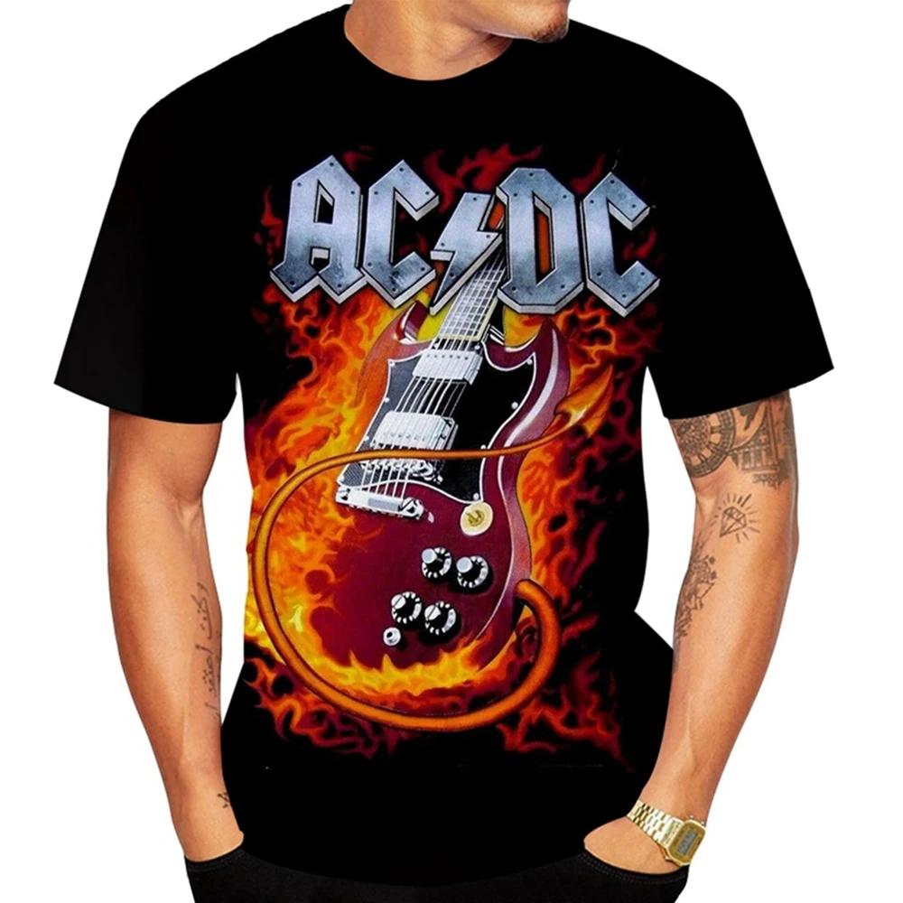 Summer Hot Selling Creative Design Band 3D Printed Pattern Printed Punk Hip Hop T-shirt