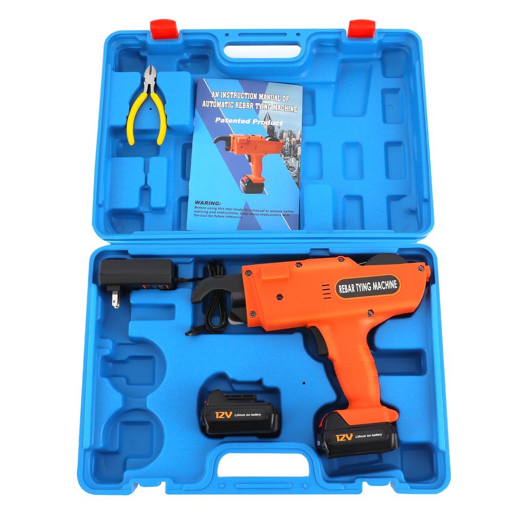 8mm-34mm 12V Professional Wire Pliers Tool Kit Automatic Rebar Tier Binding Machine Electric Handheld Rebar Tying Machine оранжевый