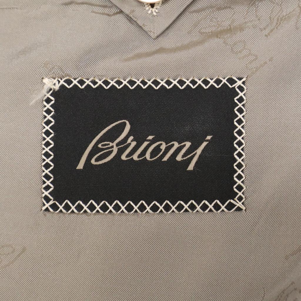 Brioni RA4G0M Brązowy Pasek SUPER 150'S Garnitur bez pleców zestaw garniturowy 50 BrązowyUżywany