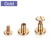 STONEGO 10PCS Leather Tool Double Cap Belt Leather Screws Studs Decorative Copper Rivets Metal Craft Double Sided Stonego Tools