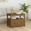 VidaXL Table basse Marron miel 71x49x55 cm Bois massif de pin 820939