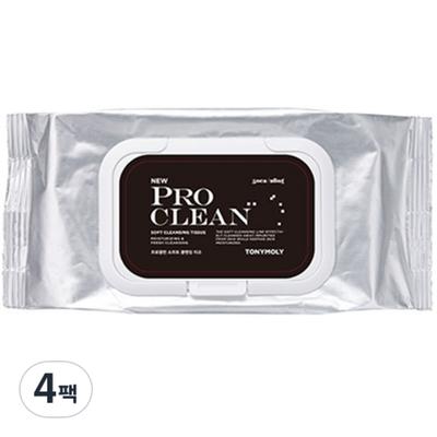 Tony Moly ProClean Sanftes Reinigungstuch, 50 Stück, 4 Packungen