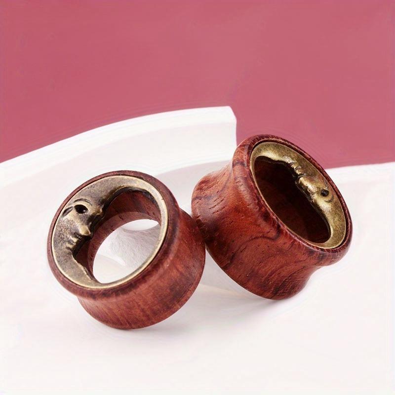 

деревянные ушные манометры или туннели из лунного сплава палисандра, полые пирсинг ушей, модные украшения 8MM