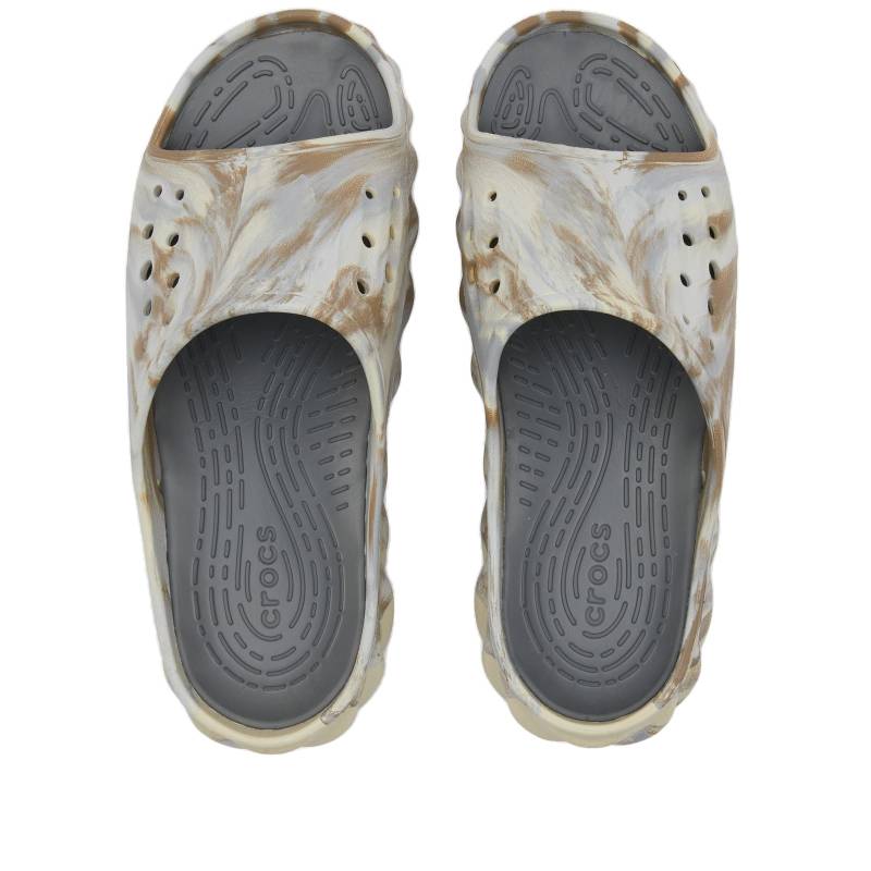 Crocs Echo Casual Comfortable Anti-Friction Slide Sandals Unisex Sandals Gray Brown 208467-2Y3