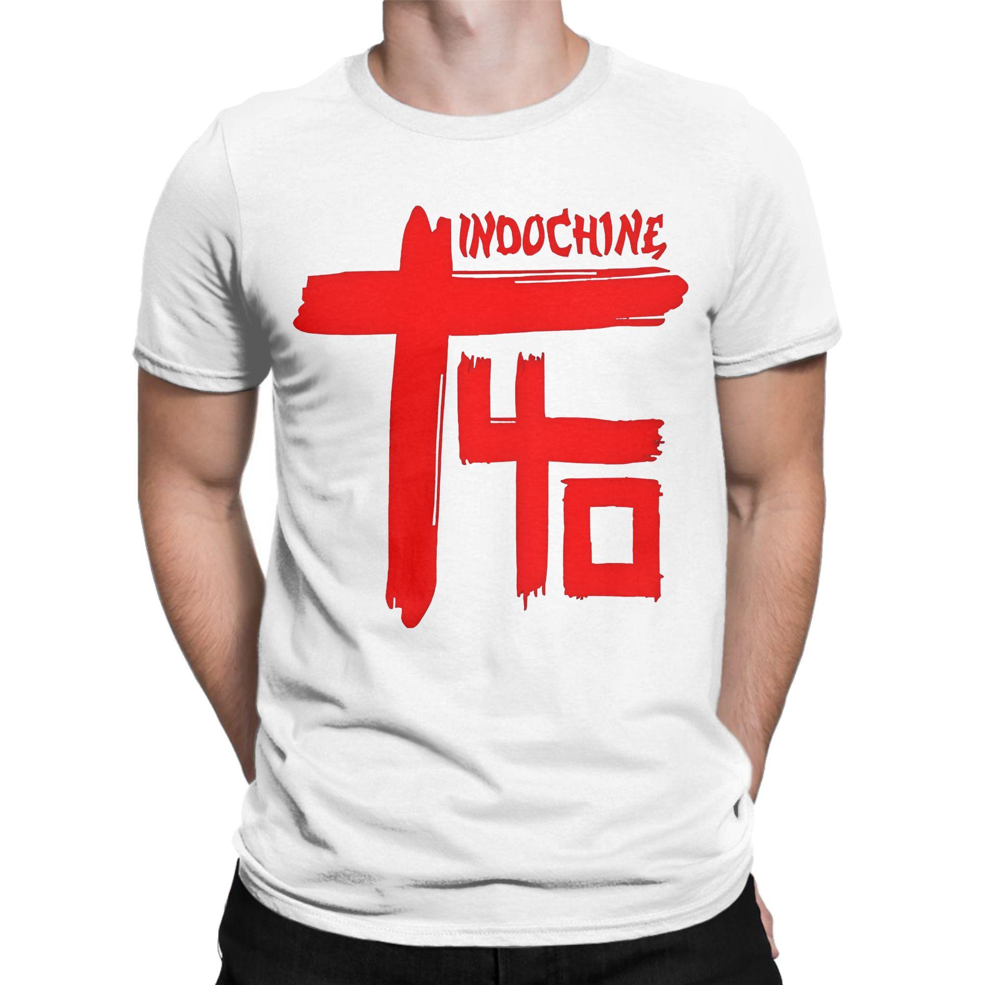 

Оригинальная футболка с рисунком группы Indochine для мужчин и женщин, хлопковая футболка, одежда M белый