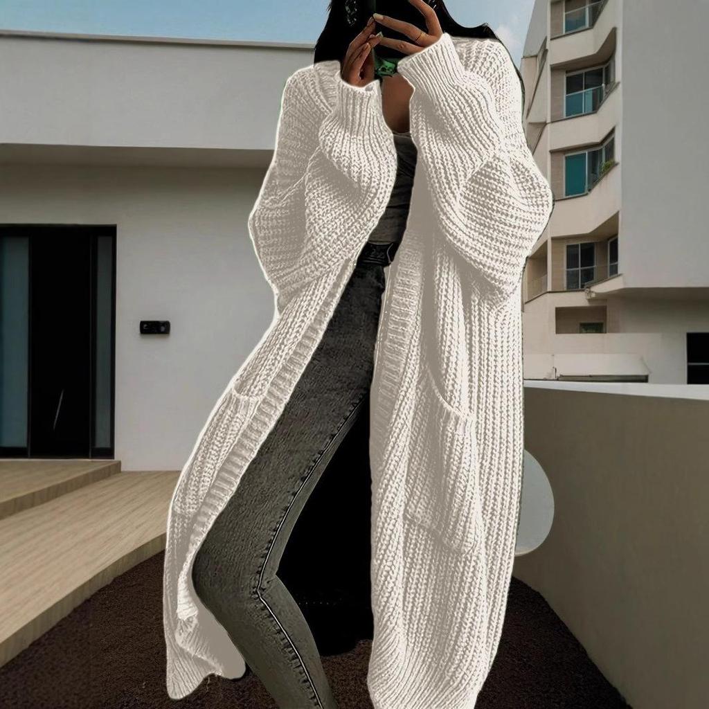 Women's Loose Knit Cardigan - Long Sleeve, Buttoned, 13 Colors for Autumn/Winter