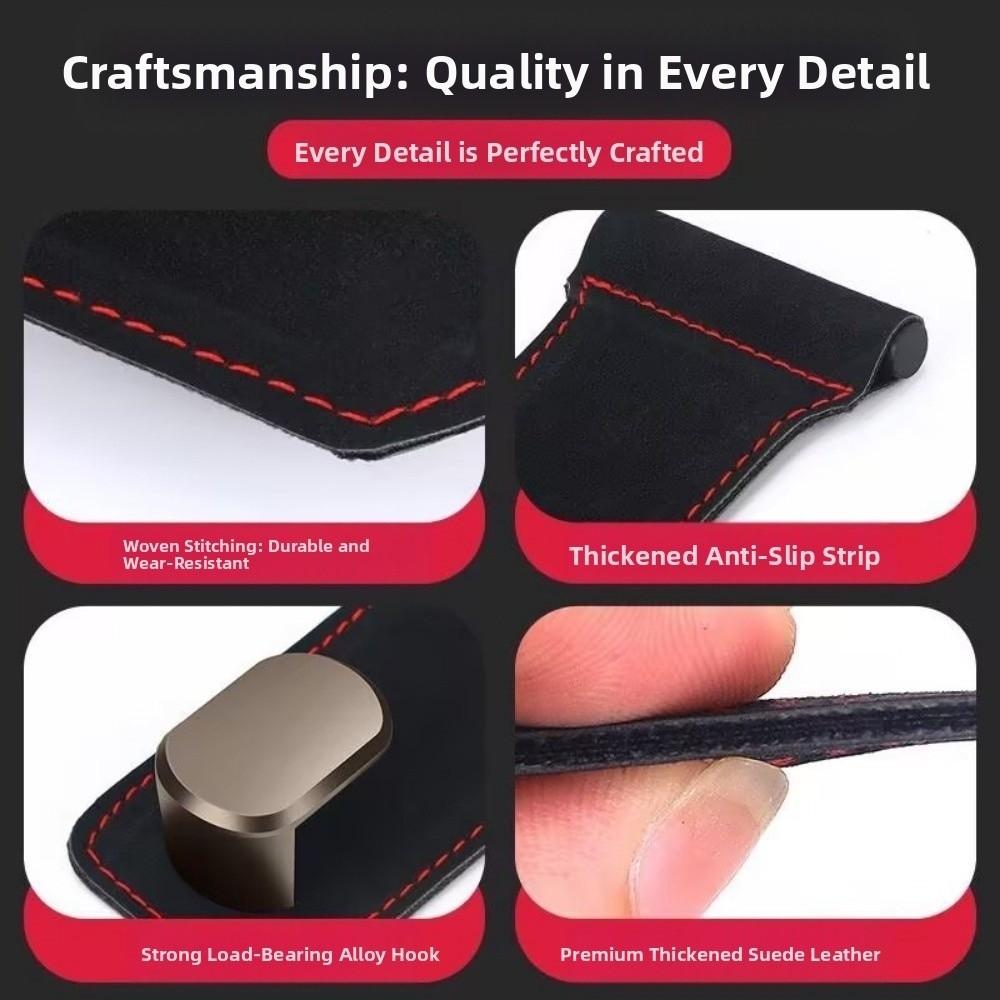 Suede Hanging Bag Hook Metal Car Handbag Holder Universal Car Seat Hook  Co-Pilot Storage Box