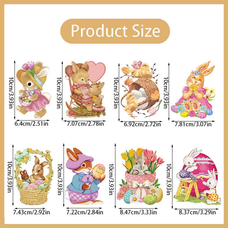 Easter Tree Tag 8pcs Festive Happy Easter Party Decoration Tag Easter Bunny Ornaments For Tree With String Easter Decoration For