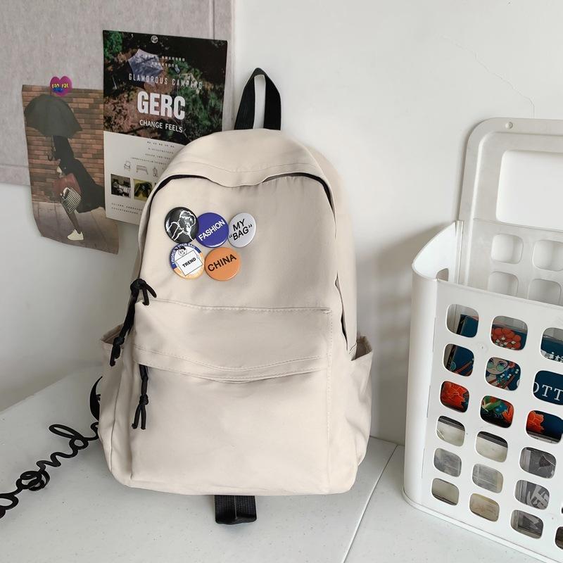 Schoolbag1011 Backpack Men's Simple Large Capacity Travel Backpack Leisure Japanese Junior High School High School Student School Bag