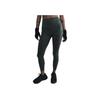 Nike Leggings sportivi da donna Go Quick-Dry a vita alta, tinta unita, lunghezza nove punti, aderenti, colore verde nero DQ5640-338