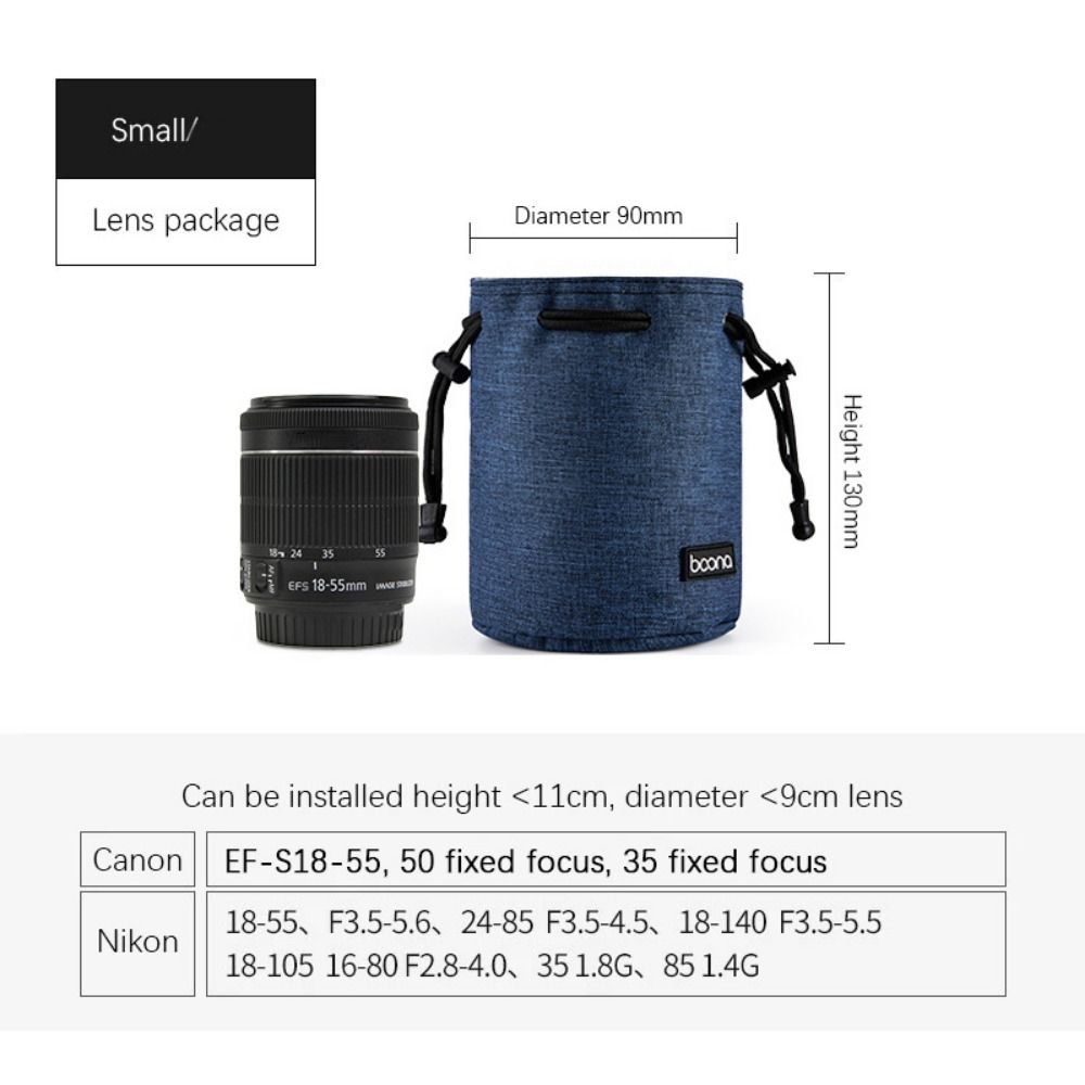 Adjustable Strap Camera Storage Bag Dustproof Velvet Lining DSLR Drawstring Bag Inner Bag Waterproof Lens Protective Case