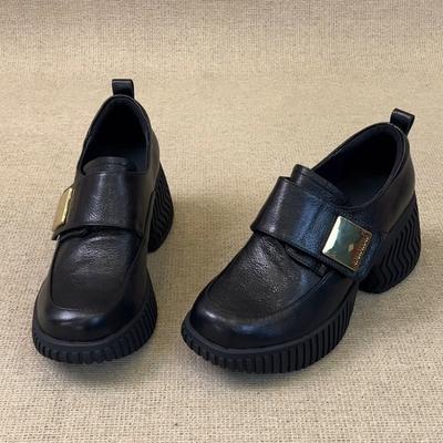 Retro Fashion Round-toe High-heeled Single Shoe Women's Shoes