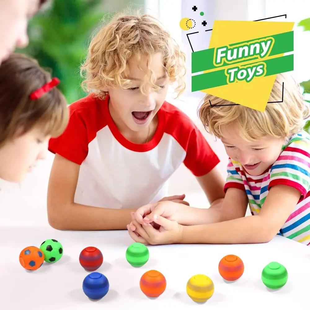 10/30-pack Mini Anxiety Spinner Football Plaything Children's Anxiety Spinner Children's Football Finger Plaything Stress Relief Party Present