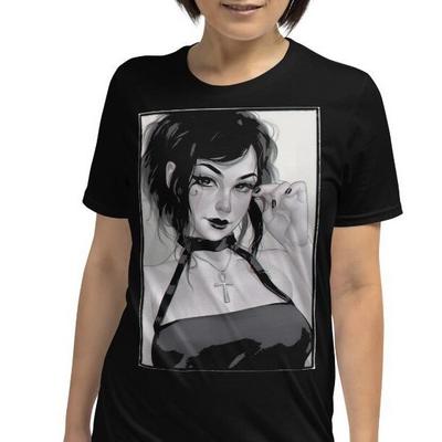 Tod Gothic Mädchen Horror Nugoth Kurzarm Unisex T-Shirt