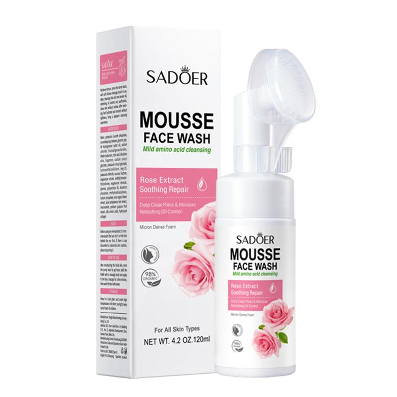 

SAODER Fruits Facial Cleanser Face Wash Foam Massasge Cleansing Mossee Moisturizing Hydrating Korean Skin Care ярко-розовый