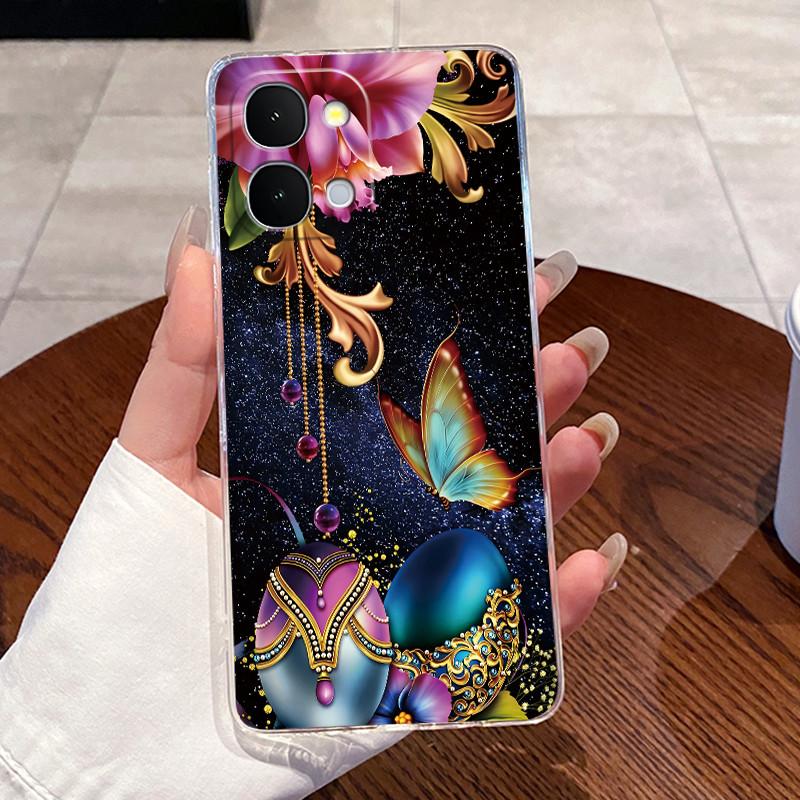 Casing For Vivo iQOO Z11x Y51 Pro 5G Case Aesthetic Cute Cat Cartoon Fashion Soft Silicone Back Cover Transparent TPU Phone Case