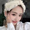 Lace Flower Headscarf Hat Faux Pearl Indian Hat Fashion Bohemian Headscarf  Women's Accessory