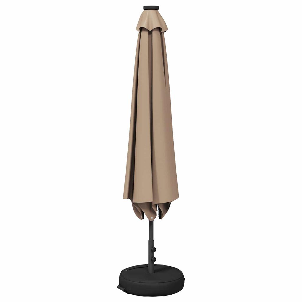 Garden Umbrella with LED Lights and Base 230 X 230 Cm