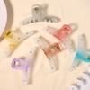 Jelly Color Hair Clip for Thick Hair - Women's Versatile High-End Transparent Claw