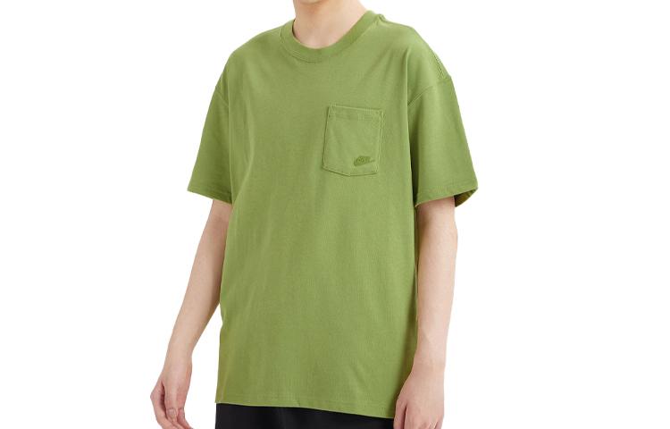 Nike T Shirts Men s Green Crew Neck Moderate Straight Fit DD0500-318 XL